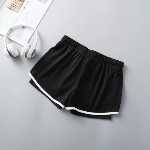 Mùa hè ngoài trời chống giả giả hai kích cỡ lớn quần thể dục rộng rãi thoáng khí kéo dài chạy nhanh quần short thể thao phụ nữ quần sooc bò nữ cạp cao