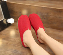 Factory direct sales Mori womens simple breathable hemp shoes solid color simple ethnic cloth shoes a pedal lazy shoes slippers explosive style
