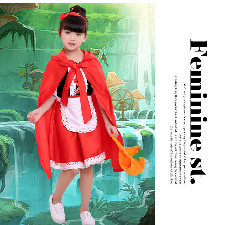 Mới Halloween Cô gái nhỏ Red Red Hood Trang phục Phù thủy Áo choàng Áo choàng ma cà rồng Trang phục ma cà rồng bộ noel cho bé