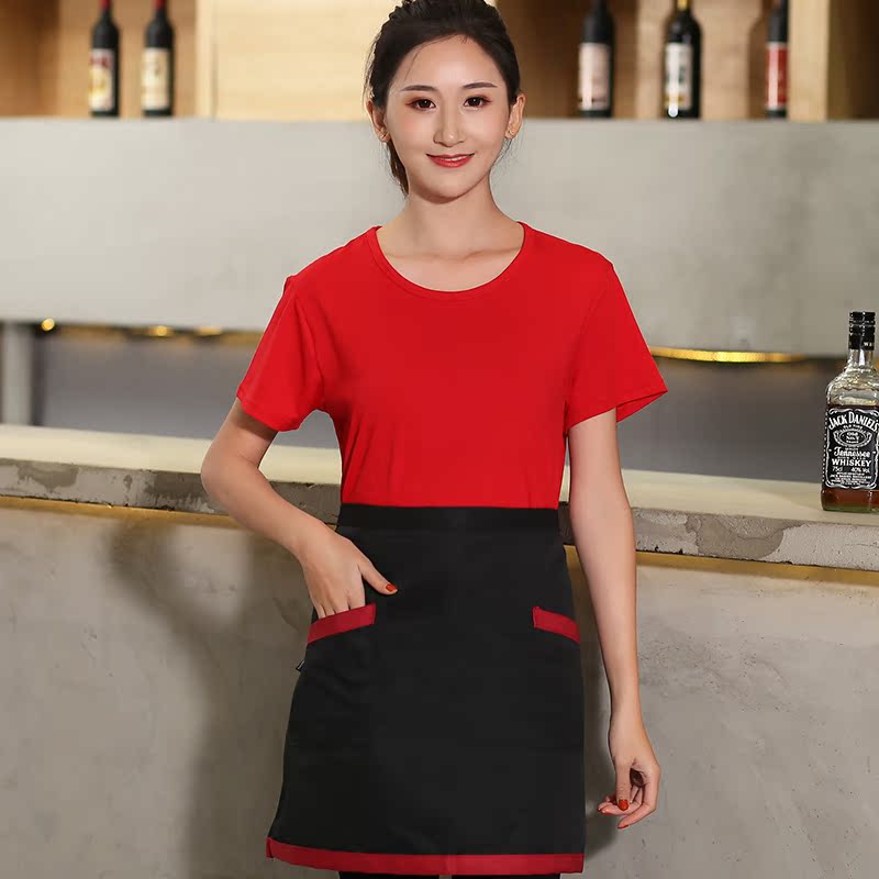quần áo công việc Waiter của ngắn tay T-shirt nhà hàng ăn uống sữa nhanh trà nướng lẩu khách sạn hè váy cô gái