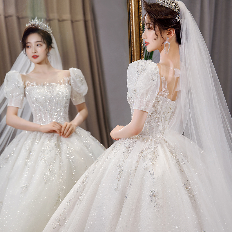 Spring retro wedding dress, 2023 collection, high-end, french style, suitable for teen Spring retro wedding dress, 2023 collection, high-end, french style, suitable for teen