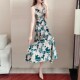 Chiffon Floral Sling Dress Women's Summer Dress 2022 New Temperament Seaside Vacation Slim Sexy Long Skirt