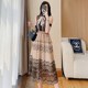 Floral tea break French lace dress women's summer 2023 summer new celebrity temperament slim and high-end skirt