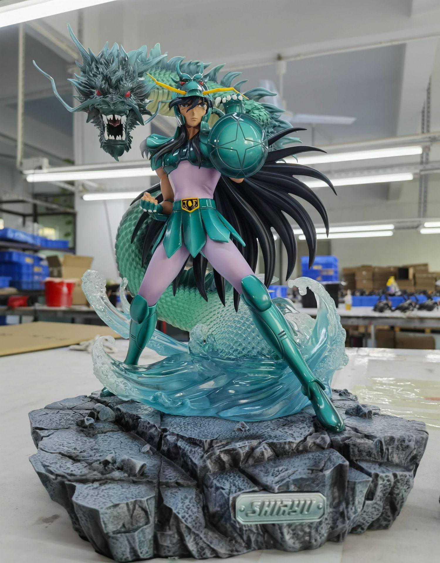 FOC Saint Seiya Draco Shiryū Resin Statue H43cm Figure Recast