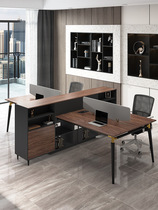 Staff desk and chair combination Office desk 2 4-person staff desk Office desk Financial screen card holder