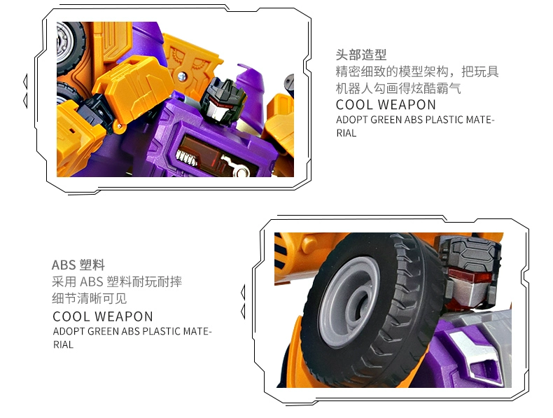 3 styles IN-STOCK  6in 1 NBK 1-6 Hook Transformation Robot Ko Version Gt Scraper Of Devastator Action Figure Toys Outdoor wrestling toys