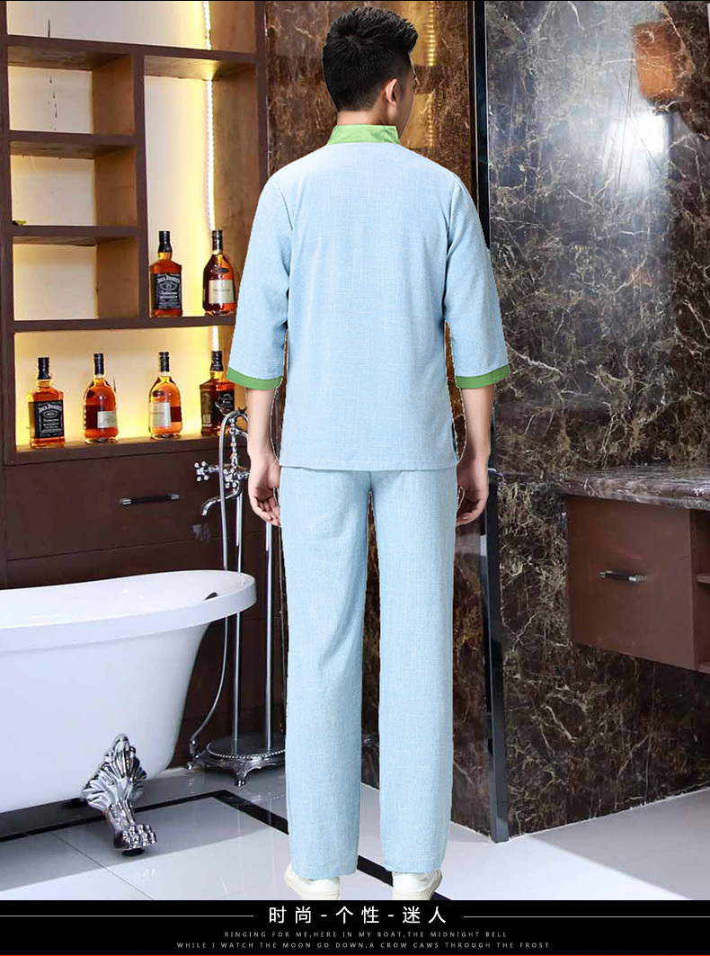 Beauty Salon Trung Quốc Câu lạc bộ sức khỏe bảo hộ lao động Thiết Cotton và Materia Medica Vật lý trị liệu Kinh tuyến Moxibustion Museum Technician Summer Day áo kiểu nữ đẹp 2021