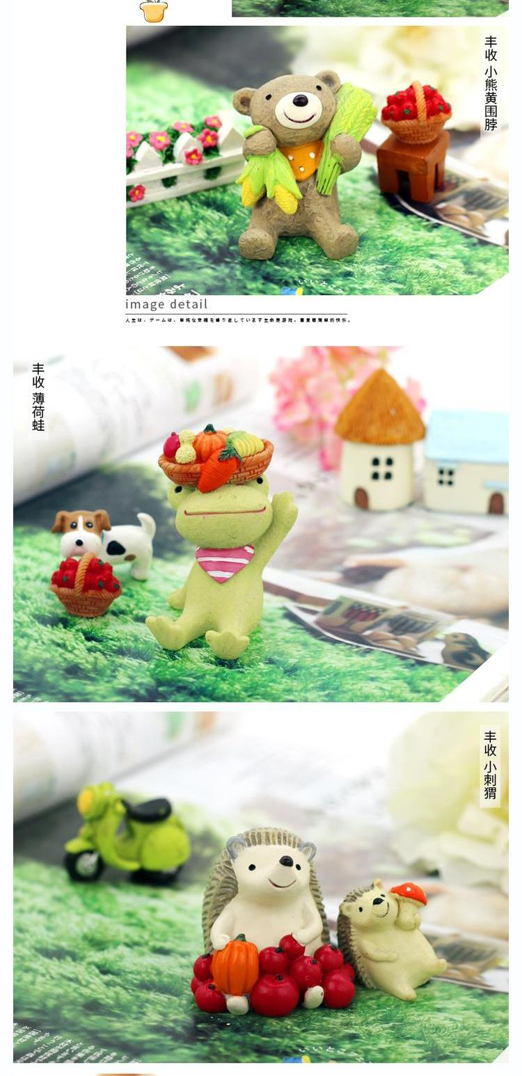 Sáng tạo zakka phim hoạt hình động vật dễ thương đồ trang trí phòng trẻ em văn phòng máy tính để bàn trang trí cảnh quan đạo cụ chụp trang trí phòng khách đơn giản