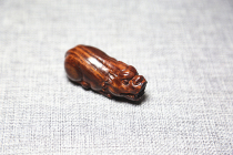 Hainan Huanghuali Pixiu handle pieces oil pear old furniture pure hand-made clear knife carving lucky town house ornaments