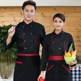 Рабочая одежда шеф-повара, мужская осенняя и зимняя одежда с длинными рукавами, одежда для приготовления пищи на кухне в столовой отеля, одежда для персонала магазина лапши