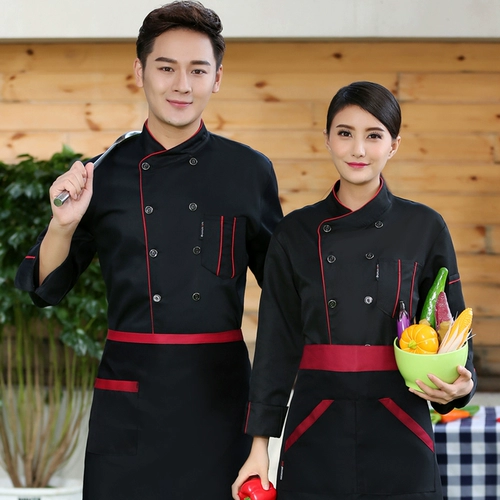 Рабочая одежда шеф-повара, мужская осенняя и зимняя одежда с длинными рукавами, одежда для приготовления пищи на кухне в столовой отеля, одежда для персонала магазина лапши