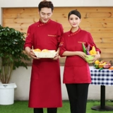 Высокий шеф -повар обслуживание длинные -насыщенные осенние и зимние отели кафетерий обратно кухонная шеф -повар