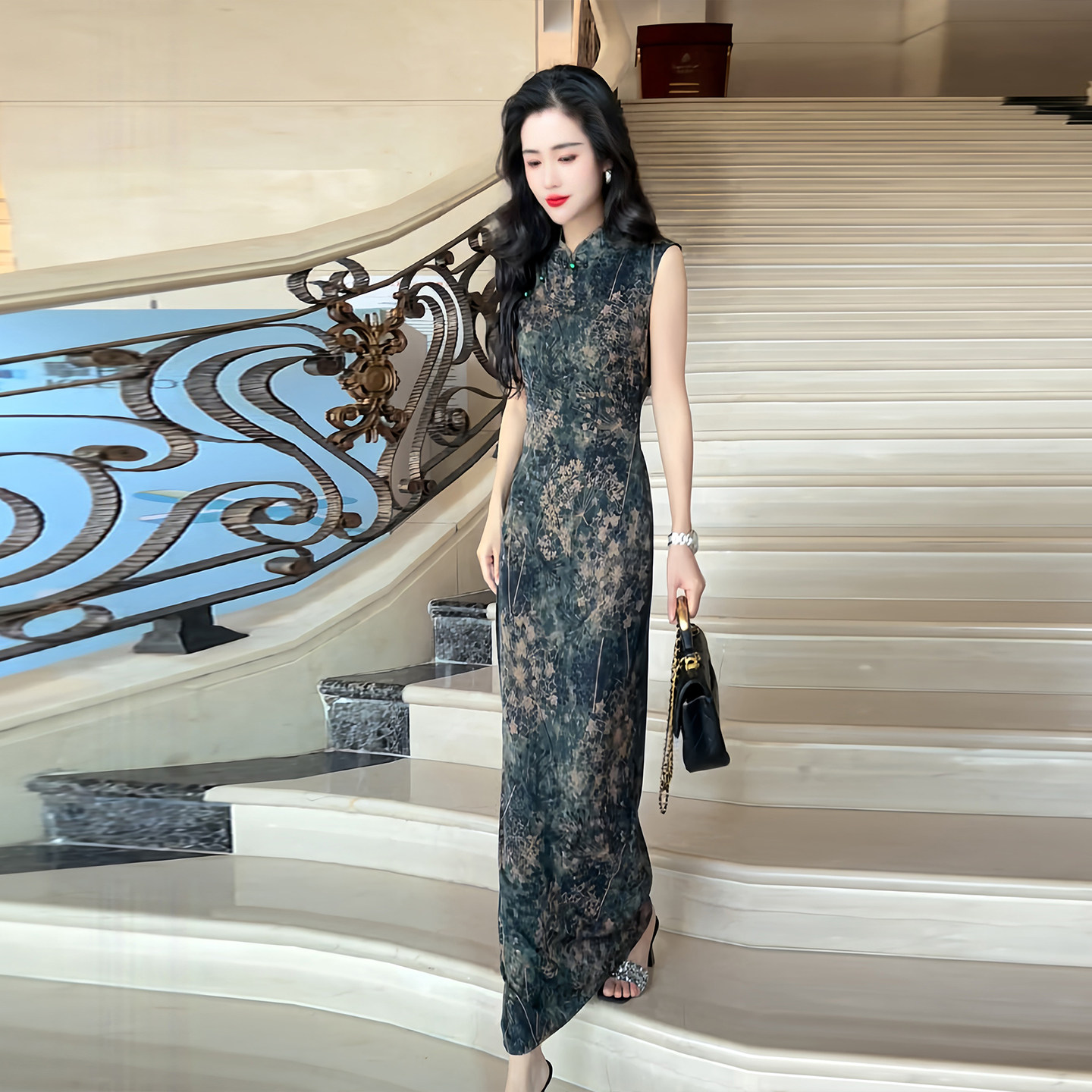 Новинка 2026 года, улучшенное вечернее платье cheongsam, красивое вечернее платье для ежегодной встречи, юбка высокого класса, легкое роскошное платье высокого класса, пригодное для повседневной носки