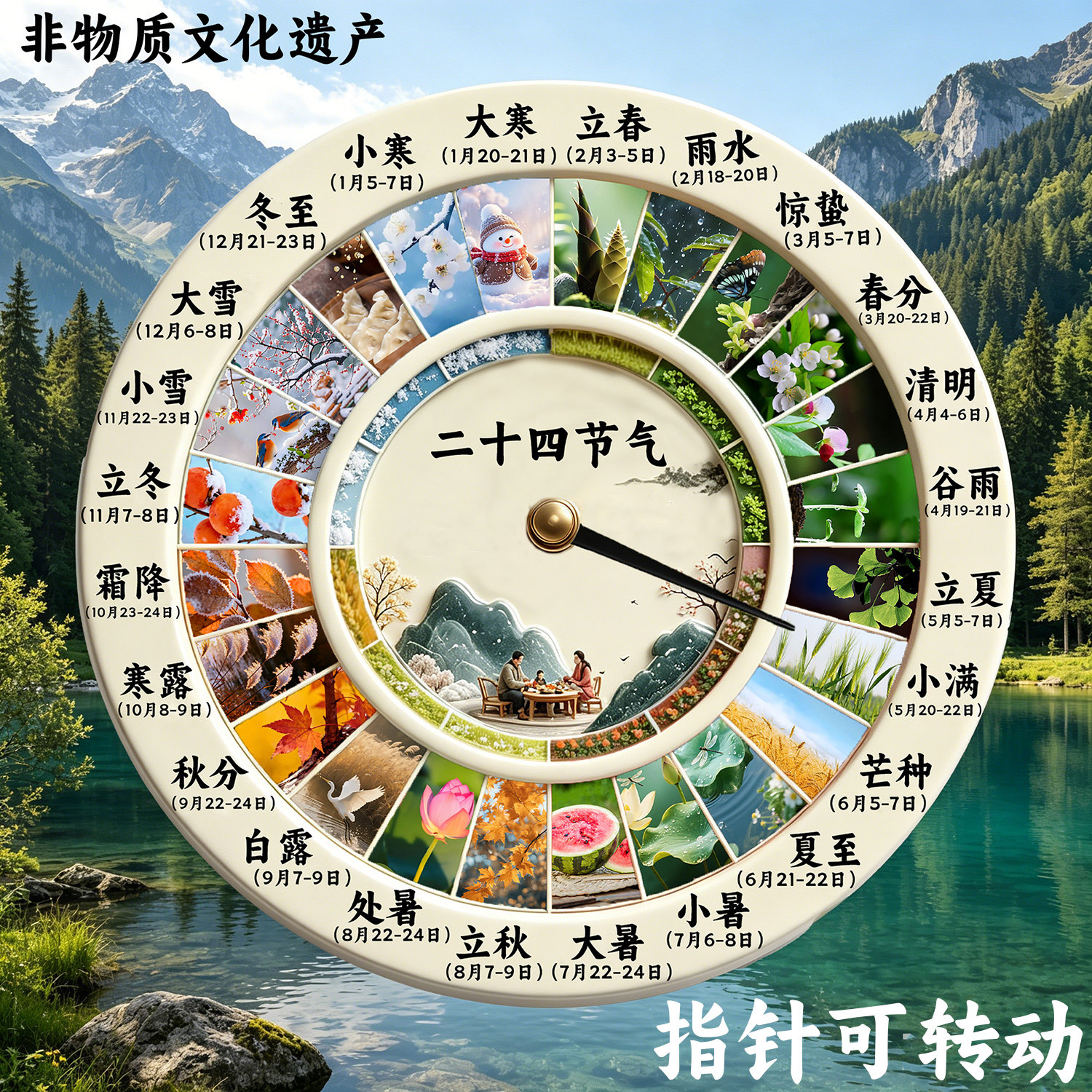 五路財神金屬立體冰箱貼 可轉動招財擺飾