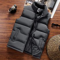 Youth eiderdown cotton waistcoat for mens spring autumn winter warm vest mens jacket Han version trend handsome student kan shoulder