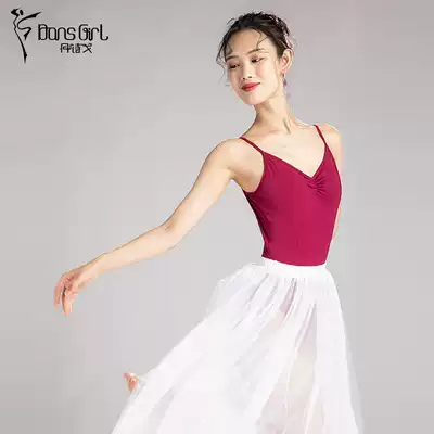 Danshi Ge dance Uniform uniform ballet jumpsuit single sling body suit WG07113 aerobics suit
