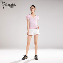 Danshi Ge dance costume fitness clothing aerobics clothing 9410 mercerized cotton water drop short sleeve T-shirt top