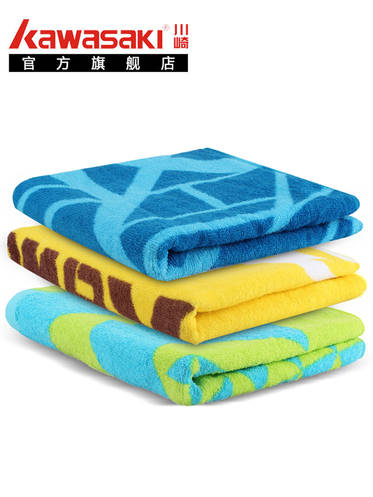 Kawasaki sports towel cotton extended badminton running gym adult sweat-absorbing sweat towel men and women quick-drying