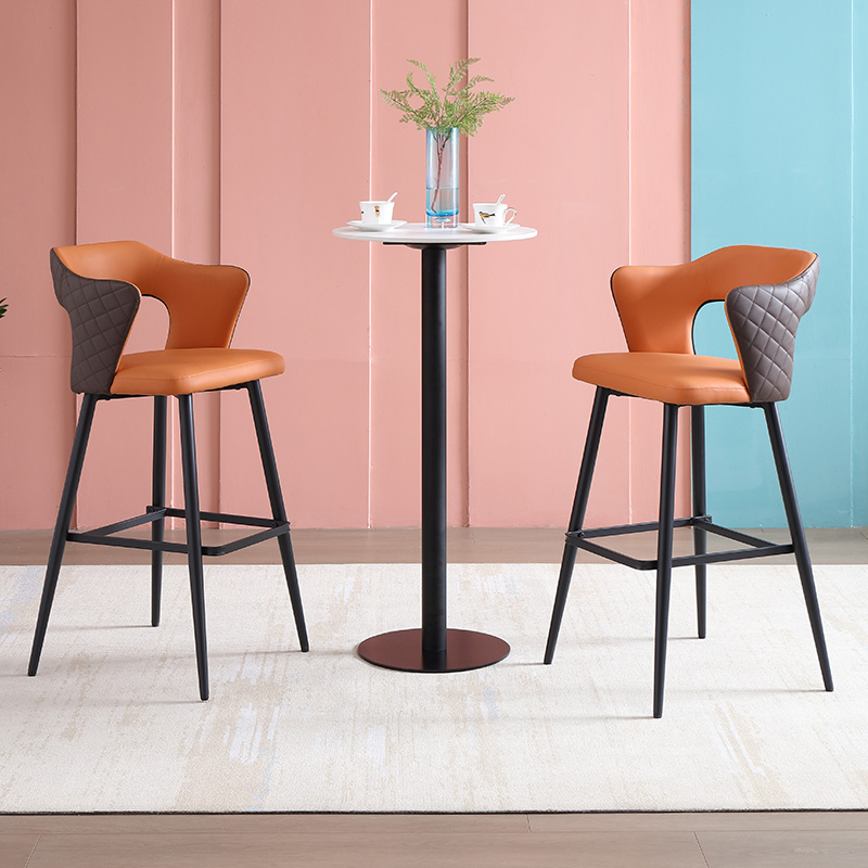 Nordic bar chair modern minimalist back chair home bar chair light luxury designer dining bar chair high stool - Taobao