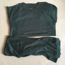 New underwear olive green long sleeve round neck autumn clothing modal warm suit autumn pants