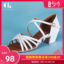 Latin dance shoes childrens girls soft bottom dance shoes girls beginner professional national standard medium heel high heel dance shoes