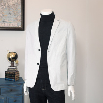 Martella casual suit mens slim and handsome single west top 2021 new suit single piece casual west pinstripe