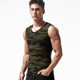Camouflage vest ຜູ້ຊາຍບໍລິສຸດຝ້າຍ ​​elastic slim ກິລາ undershirt ຜູ້ຊາຍ shoulder ກ້ວາງອອກກໍາລັງກາຍ vest ເສື້ອທີເຊີດ sleeveless summer