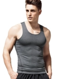 Мужской спортивный эластичный черный летний жилет для спортзала без рукавов для тренировок, в обтяжку, для бега, быстрое высыхание