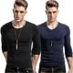 Круглая шея черная десять v -neck baolan