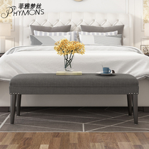 Modern simple bed bed end stool American European cloth bed front sofa cloakroom shoe changing stool stool bedroom bed footstool