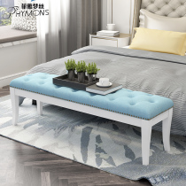 American solid wood bed tail stool front Nordic bed tail couch bedroom sofa cloakroom stool European bedside stool