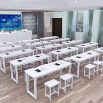 Factory direct sales long table single double desks and chairs training table primary and secondary school students tutoring training class desk