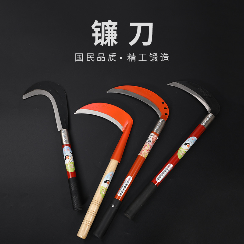 Manufacturer direct marketing agricultural wood to cut the sickle with the sickle cutting the wheat and the sickle outdoor tool