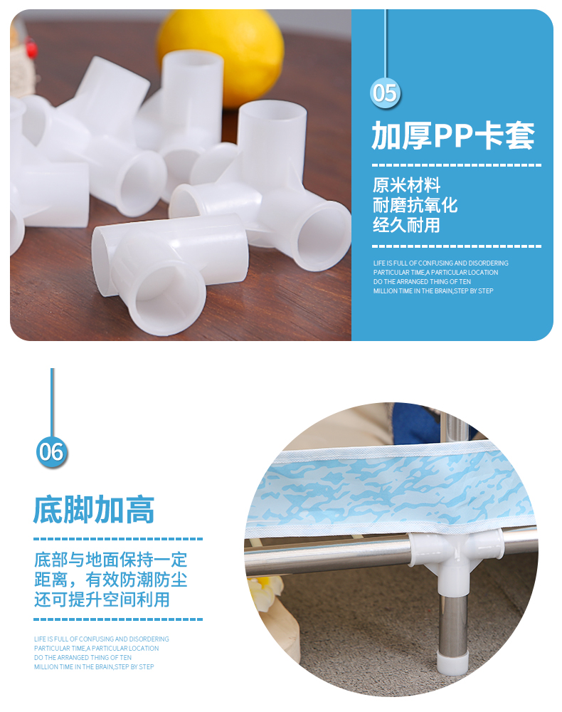 Đôi vải tủ quần áo đơn giản tủ quần áo vải cốt thép lắp ráp tủ lưu trữ nữ hoàng đậm Oxford vải tủ quần áo - Buồng tủ kéo nhựa