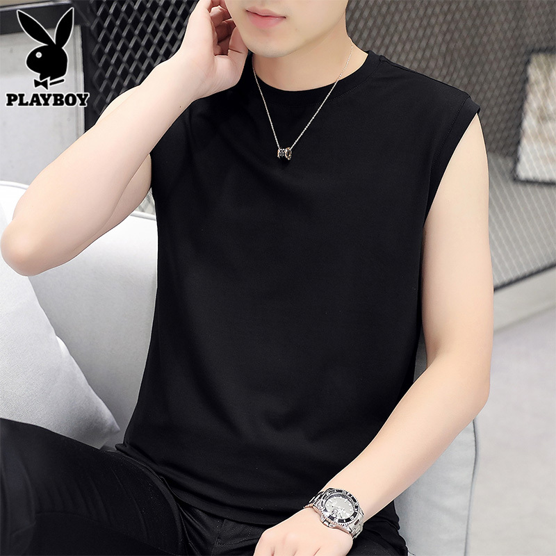 Playboy Sleeveless T-Shirt Men's Summer Thin Cotton Vest Casual Versatile Tank Top Men's T-Shirt