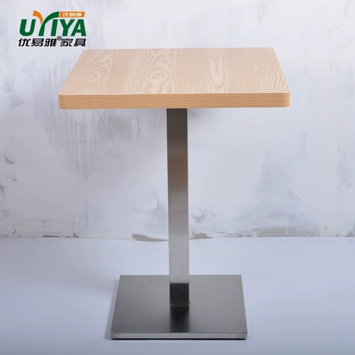 Кофе -западный ресторан нержавеющая сталь пожарная доска на стол молока чайный десерт стальной закусочный торговый магазин с твердым деревом переговоры о квадратном столе