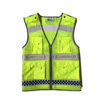 Multifunctional reflective vest printed word traffic riding safety patrol night fluorescent waistcoat