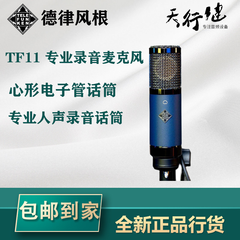 TELEFUNKEN DLAY TF11 heart type pointed to professional recording electronic tube capacitor microphone