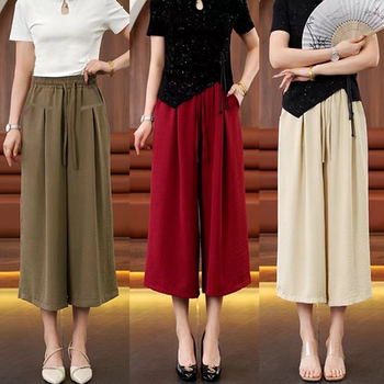 Culottes ຜ້າໄຫມກ້ອນຂອງແມ່ຍິງ