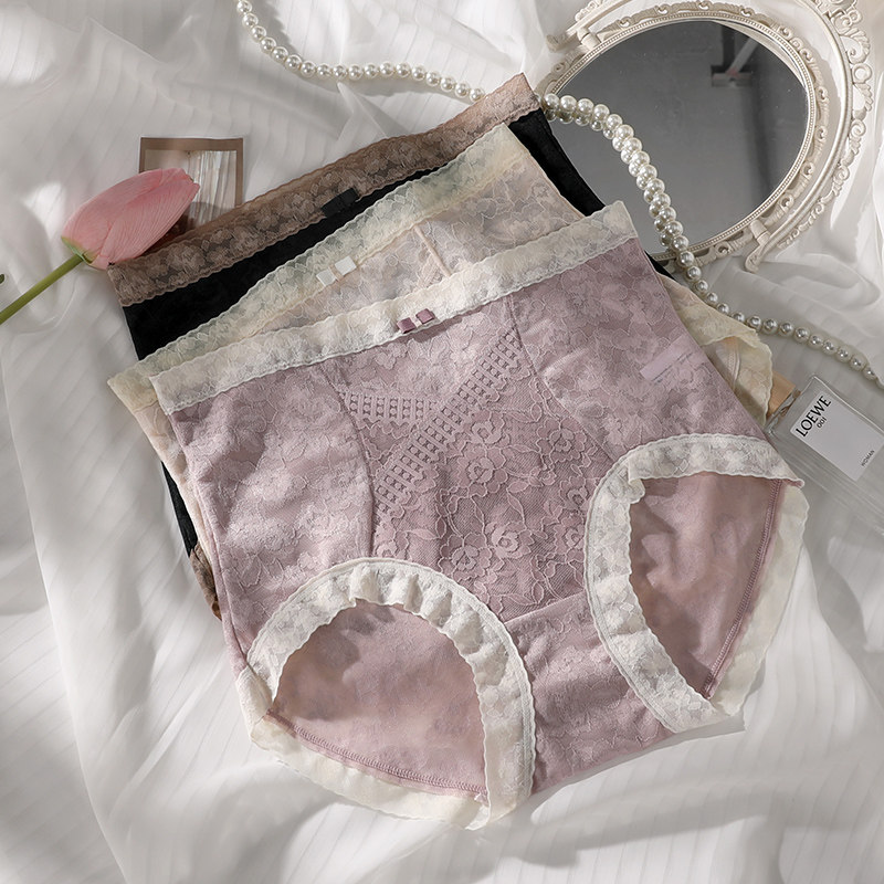 Lace Sexy Underwear Woman Summer New High Waist Woman Pure Cotton Crtch Micro-Harvest Small Size Shorts