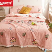 Cartoon cotton summer quilt air conditioning by summer cool quilt 100% cotton thin quilt dormitory single double spring and autumn summer quilt core