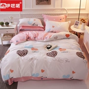 100% cotton denim cotton twill vải quilt 1.8m2.0 mét giường đơn vào nguồn cung cấp bốn bộ - Bộ đồ giường bốn mảnh