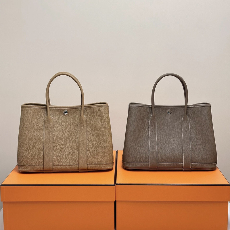 Fully Hand-Stitched Garden Handbag for Women, Negonda Cowhide Leather Garden Bag, Shopping Bag, Handbag, 30cm Tote Bag