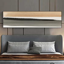 Modern simple pure hand-painted oil painting warm abstract bedroom bedside hanging painting sofa background wall model room decorative painting