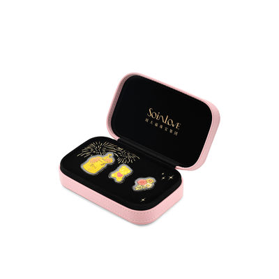 Chow Tai Fook SOINLOVE Pink gold treasure Girl Flower Castle Heart-shaped Bear Gold Decoration proposal pure gold