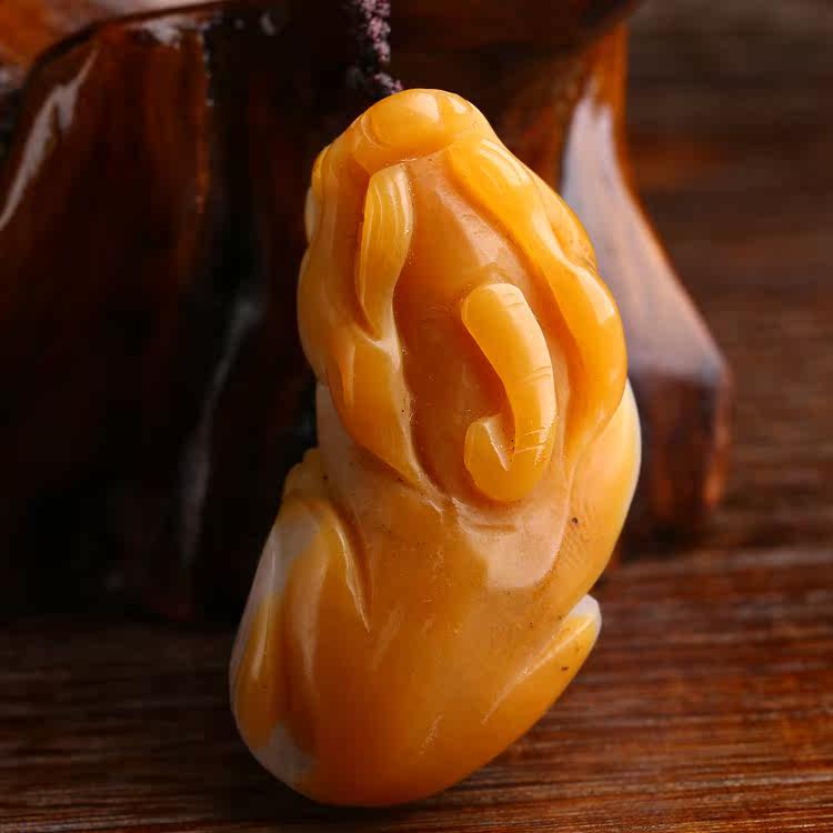 开光 天然黄龙玉玉石霸王貔貅吊坠挂件 手把件 金玉满堂鱼毛衣链