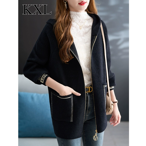 Толстовка с капюшоном с молнией, весенняя куртка, осенние черные джинсы с начесом, плащ, кардиган