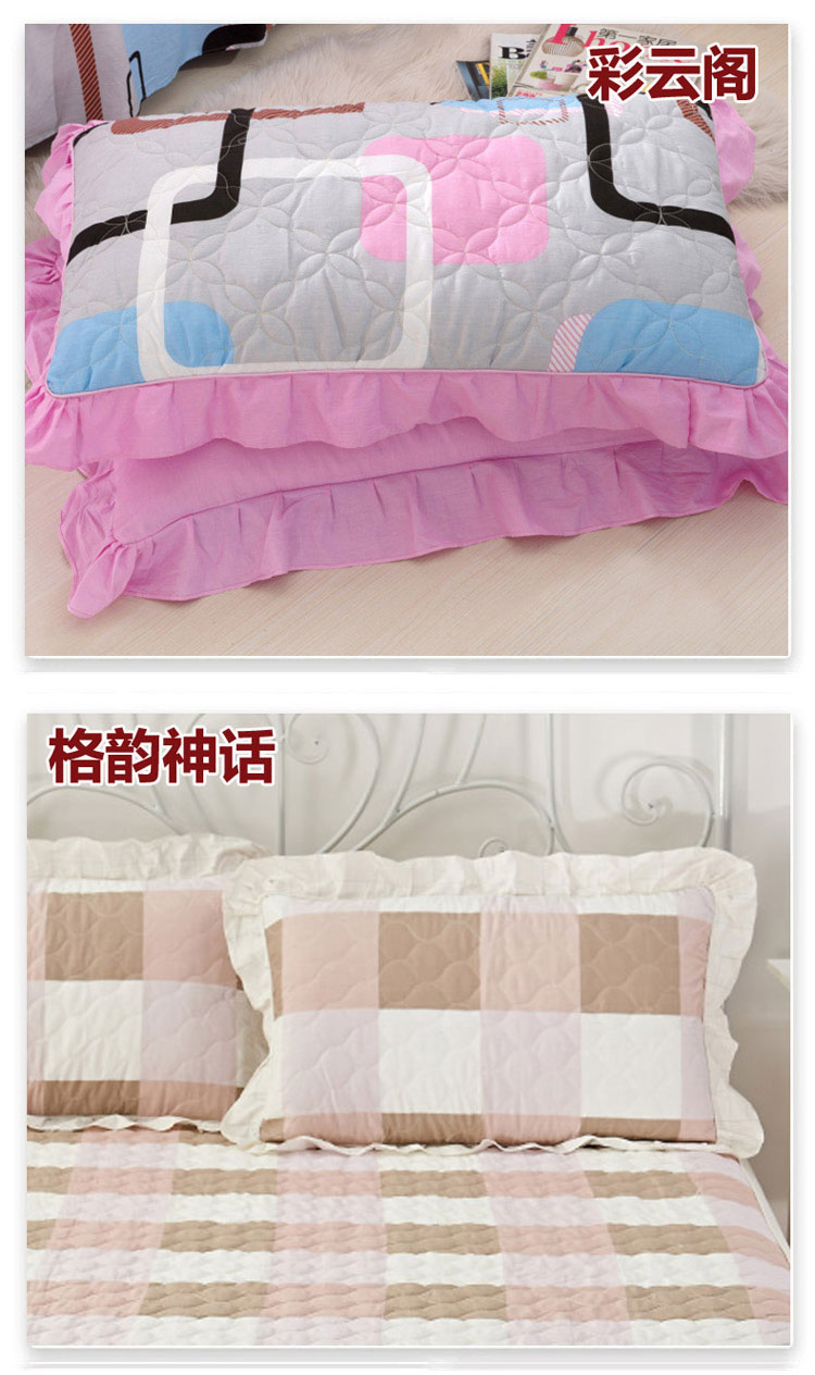 Vỏ gối bằng vải cotton dày, cặp bằng vải bông và vải bông đơn goi chu u
