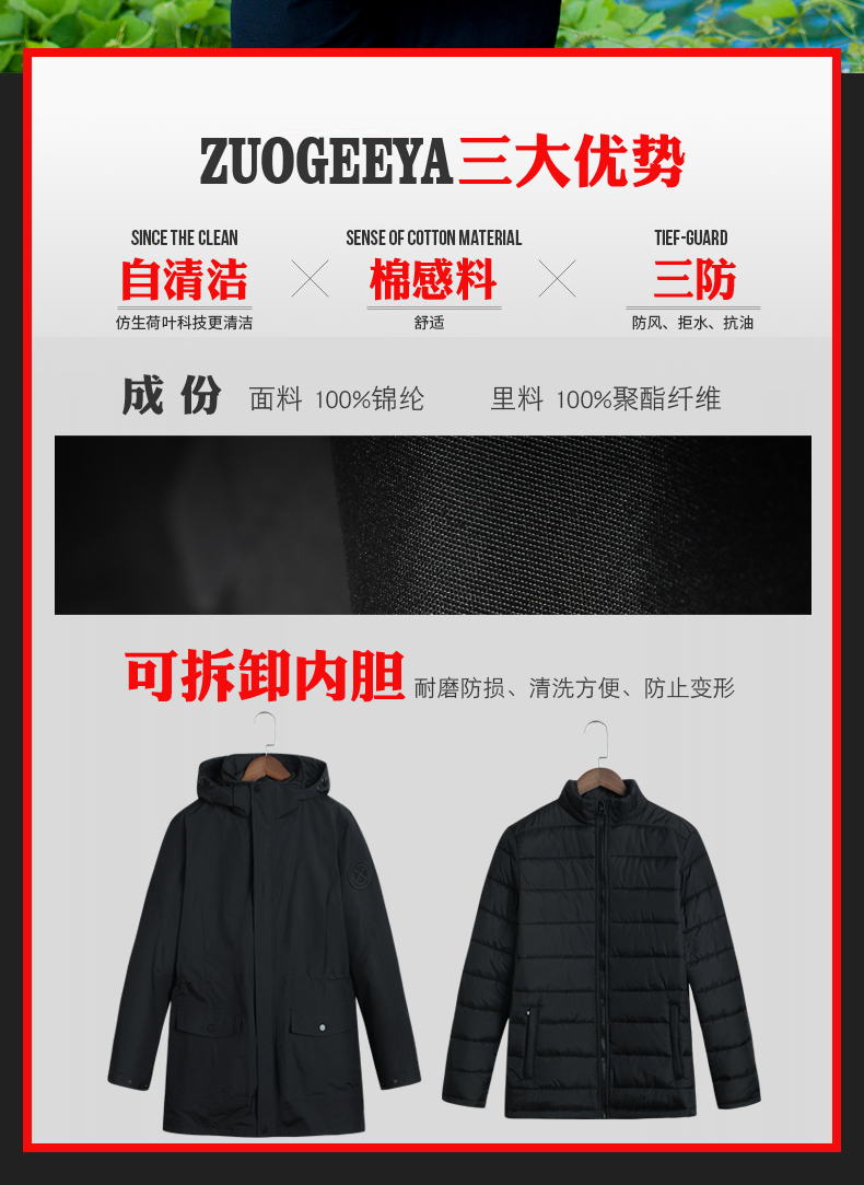 Blouson hiver pour homme ZUOGEEYA    en Nylon - Ref 3114913 Image 9