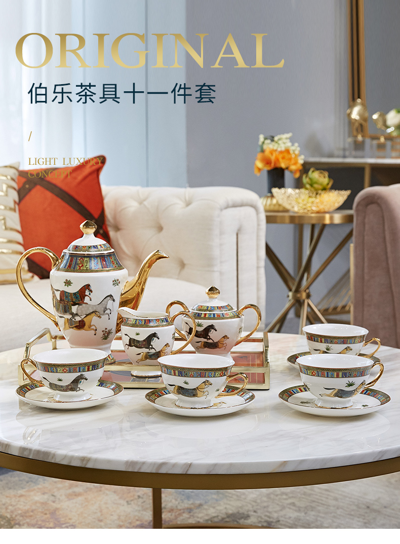 Europe type restoring ancient ways of ceramic tea set light key-2 luxury home sitting room tea cup individuality creative office tea gifts